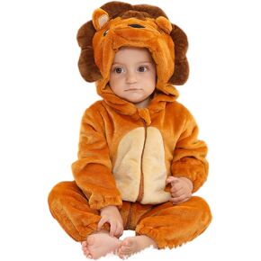 MICHLEY Baby Girls Boys Hooded Romper Infant Toddler Animal Halloween Party Outfit Jumpsuit 2-24 Months