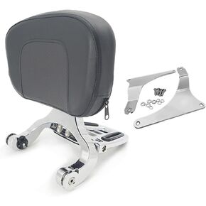 Adjustable Sissy Bar Backrest With Folding Luggage Rack For Breakout 13-22/Fat Boy 18-23(Chrome)
