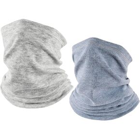 2 Packs Winter Neck Warmer (Grey＋Blue)