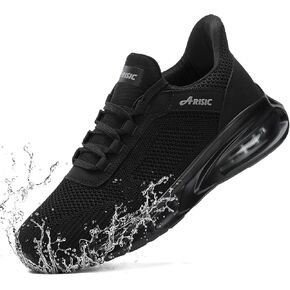 Non Slip Work Shoes Women, Black Work Shoes for Women, Comfortable Chef Shoes, Easy to Wear, Water-Resistant, Lightweight Walking Sneakers, Ideal for Athletic Food Service Shoe