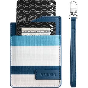 VULKIT Small Wallet for Women with Wrist Strap, RFID Leather Credit Card Holder Slim Wristlet Keychain with Wallet, Mini Thin Wallet for Women