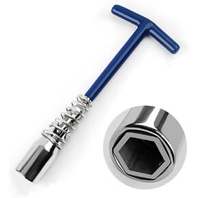 SCORYULE T-Handle Spark Plug Socket Wrench, Available for 16mm(5/8") & 21mm(13/16") Remover/Installer, Universal Tool for Motorcycles, Lawn Mowers, Small Motor Vehicles