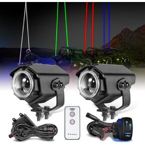 Whipless Whip Lights, ACEC SHOP LED Whip Lights w/Remote & Switch RGBW Spot Beam Pod Lights Antenna LED Light Whips for SXS UTV ATV Polaris Can Am Truck Wrangler Motorcycles Boat