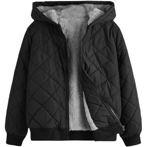 SOLY HUX Boy's Zip Up Hooded Teddy Jacket Fleece Lined Autumn Winter Outerwear