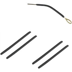 Glasser End Tips Slotted Ear Sock Pieces Silicone Eyewear Anti-Slip Comfort Replacement Round Tips Metal Eyeglass Legs for Thin Metal Eyeglass Legs
