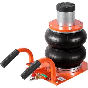 VEVOR Air Jack 3 Ton/6600 lbs Two Bag Air Jack, Heightened Column Lifting up to 14.3" with 6 Steel Tubes & Thick Rubber Pad, Space-Saving Jack, 3-8S Lifting Pneumatic Air Bag Jack for Car Repair