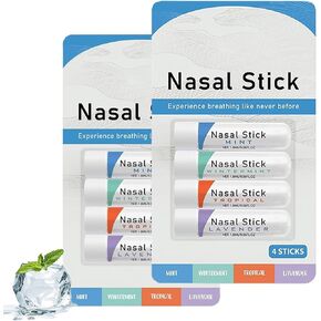 Nasal Stick Boost Energy Set, Nose Inhaler Stick, Nasal Stick, Nasal Stick Inhaler, Nasal Sticks for Breathing(Set of 8)
