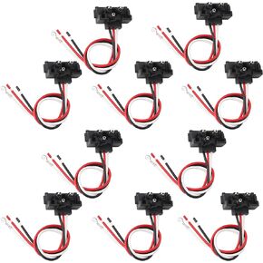 Oyviny 10PCS 3 Prong Pigtail Harness Connector, Right Angle 3 Wire Plug 20AWG for Truck Stop Turn Tail Brake Backup Trailer Light, Fit for Sealed 4" Round Lights and 6" Oval Lights