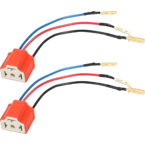VARGTR 2PCS Wiring Harness Plug,H4 9003 HB2 Heavy Duty Ceramic Wiring Harness Sockets,Car Accessories Car H4/9003 Female Ceramic Headlamp,Female Connector for Truck Boat Headlights or Fog Lights