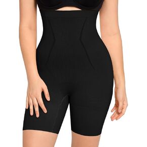 FeelinGirl Womens Shapewear Tummy Control High Waisted Seamless Body Shaper Shorts Girdle Butt Lifting Panties Thigh Slimmer