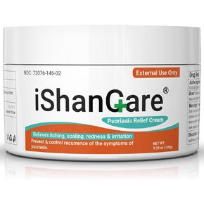 Psoriasis Cream, Potent Moisturizing Treatment Ointment for Psoriasis, Dermatitis & Rashes, Relief from Itching, Redness, Flaking & Scaling, Quick-Acting Soothing Cream for Dry Skin 3.53oz