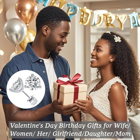 أقراط مويسانيتي 0.8 قيراط (0.4 قيراط لكل منهما) قلادة مويسانيتي للنساء (5.0 قيراط) مجموعة هدايا مجوهرات in Kuwait