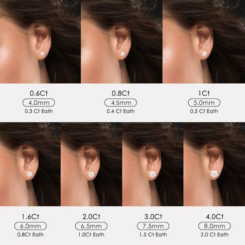 أقراط مويسانيتي 0.8 قيراط (0.4 قيراط لكل منهما) قلادة مويسانيتي للنساء (5.0 قيراط) مجموعة هدايا مجوهرات in Kuwait