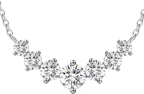 أقراط مويسانيتي 0.8 قيراط (0.4 قيراط لكل منهما) قلادة مويسانيتي للنساء (5.0 قيراط) مجموعة هدايا مجوهرات in Kuwait