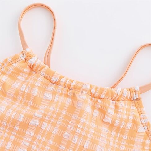 LIZENS Girls Two-Pieces Plaid Swimwear Spaghetti 2-12Years Tie Side Beach Bathing Swimsuit Bikini Sets in Saudi Arabia
