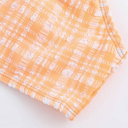 LIZENS Girls Two-Pieces Plaid Swimwear Spaghetti 2-12Years Tie Side Beach Bathing Swimsuit Bikini Sets in Saudi Arabia