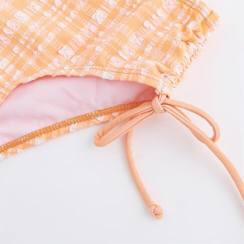 LIZENS Girls Two-Pieces Plaid Swimwear Spaghetti 2-12Years Tie Side Beach Bathing Swimsuit Bikini Sets in Saudi Arabia