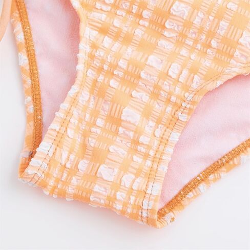 LIZENS Girls Two-Pieces Plaid Swimwear Spaghetti 2-12Years Tie Side Beach Bathing Swimsuit Bikini Sets in Saudi Arabia