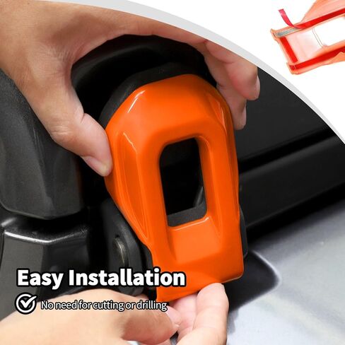 JWWY Hood Latches Decor Hood Hinge Cover Trim Fit for 2018-2024+ Jeep Wrangler JL JLU Sports Sahara Freedom Rubicon Unlimited Gladiator JT Exterior Accessories 4pcs Orange in Kuwait