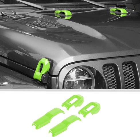 JWWY Hood Latches Decor Hood Hinge Cover Trim Fit for 2018-2024+ Jeep Wrangler JL JLU Sports Sahara Freedom Rubicon Unlimited Gladiator JT Exterior Accessories 4pcs Orange in Kuwait
