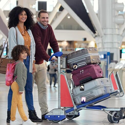 3 Pack Luggage Tag for Suitcase Mountain Lake Scenery Leather Travel Cruise Luggage Tag with Stainless Steel Loop Name ID Label Privacy Cover for Adults Teens Travel Bag Labels Set in Saudi Arabia