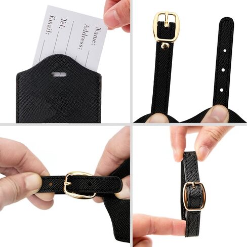 I'm Outta Here Embroidered Leather Luggage Tag, Travel Accessory, Suitcase Tag with Gold Stitching, Perfect for Adventurers and Frequent Travelers (Black Gold) in Saudi Arabia
