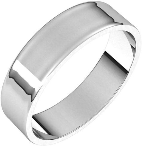 Sonia Jewels Flat Wedding Band Solid 925 Sterling Silver Real 10k 14k 18k Yellow Rose White Gold OR Platinum Ring Thin Skinny Classic Plain in Kuwait