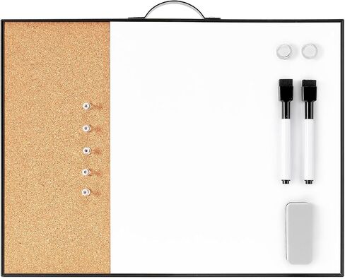 TSJ OFFICE Small White Board - 16" X 12" Portable Black Aluminum Framed Whiteboard, Magnetic Dry Erase Board with a Handle, to Do List Notepad for Office, Home, School in Kuwait