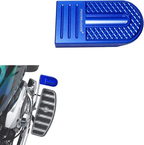 POWER JAMES Red ممتد أوسع وأكبر خلفي دواسة ناقل الحركة وسادة القدم تناسب Harley Davidson 12-16 FLD، 86-Later FL Softail and Touring and Trike (أحمر) in Kuwait