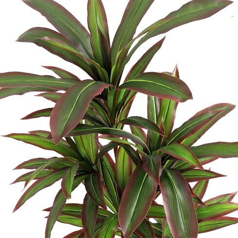 VIAGDO Dracaena Silk Plant Artificial 4ft Faux House Plants with Red Leaf Margin Fake Yucca Palm Trees in Pot Realistic Dragon Tree for Living Room Home Office Decor Indoor Outdoor in Saudi Arabia