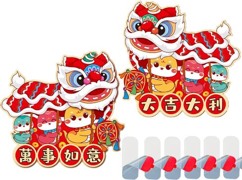 Chinese New Year Decorations 2025 Door Stickers,Lunar New Year of The Snake Stickers 2025 Decorations,Zodiac Snake Character Ornament Wall Window Clings for New Years Eve Decoration in Saudi Arabia
