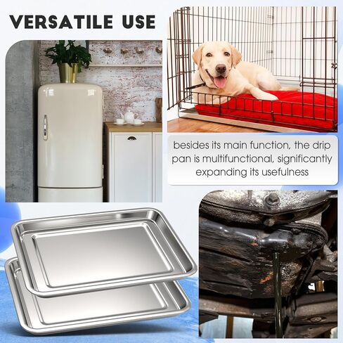 مجموعة واحدة 27.5 * 19.6 بوصة وعاء تنقيط لتصريف الزيت أسفل السيارة مع لوحة مربعة بدون رش، صينية تنقيط الزيت، وعاء تغيير الزيت لنقل السيارات، المرآب، ممر السيارات للحفاظ على نظافة الأرضية in Kuwait