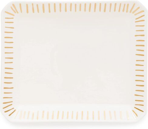 Sugar Paper Trinket Tray, Bordered Heart, 3.75" x 4", White Ceramic Dish With Gold Painted Accents, Ring Dish in Saudi Arabia