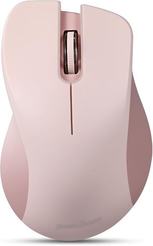 ماوس لاسلكي Perixx PERIMICE-621R - نقرة صامتة مع تصميم Ergo - متوافق مع أجهزة الكمبيوتر المكتبية والكمبيوتر المحمول - لاسلكي 2.4 جيجا هرتز - أحمر in Kuwait