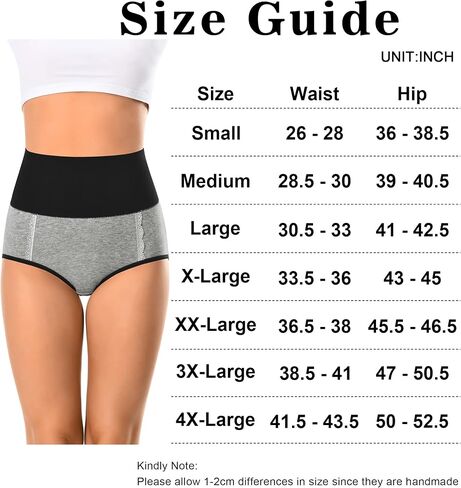 MISSWHO Cotton High Waisted Womens Underwear Soft Stretch Breathable Full Coverage Ladies Panties Multipack in Saudi Arabia
