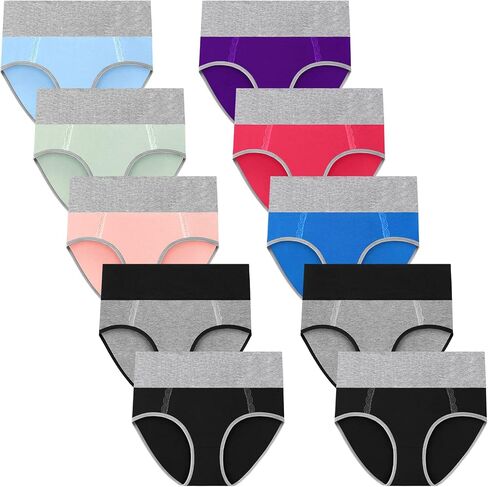 MISSWHO Cotton High Waisted Womens Underwear Soft Stretch Breathable Full Coverage Ladies Panties Multipack in Saudi Arabia