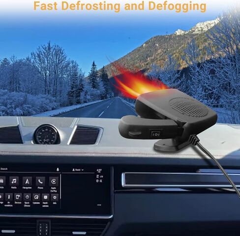 سخان سيارة 200 واط - سخان محمول للسيارة 12 فولت سخان السيارة الذي يتم توصيله بولاعة السجائر، سخانات السيارة 12 فولت للمركبة 3 في 1 تسخين وتبريد سريع لسخانات إزالة الصقيع عن الزجاج الأمامي للسيارة in Kuwait
