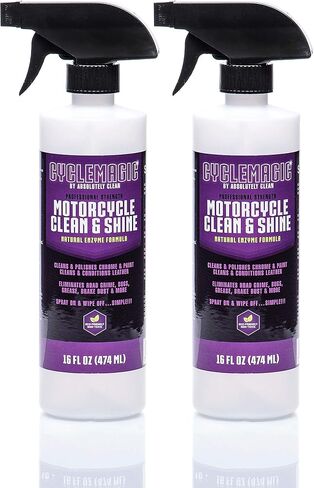 CycleMagic Motorcycle Clean and Shine - Motorcycle Cleaner & Conditioner | Chrome, Leather, Paint & More | Eliminates Bug Grime, Brake Dust, Dirt & Debris | USA Made (128oz Refill (Save 50%)) in Saudi Arabia