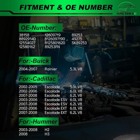 بكرة شداد حزام سيربنتين لـ: -Chevy Silverado Tahoe لـ: -GMC Sierra Yukon لـ: -Buick Rainier لـ: -Cadillac Escalade لـ: -Hummer لـ: -Isuzu لـ: -Saab 4.8L 5.3L 6.0L 6.2L OE # 38158 in Saudi Arabia
