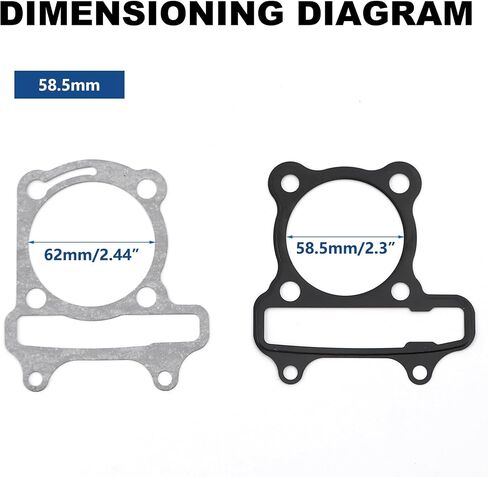 Minho GY6 50cc Complete Standard Case Engine Gasket Kit Fit for Chinese GY6 4-Stroke 139QMA 139QMB Engine Scooter Moped ATV Go Kart,39mm Cylinder Gasket in Kuwait