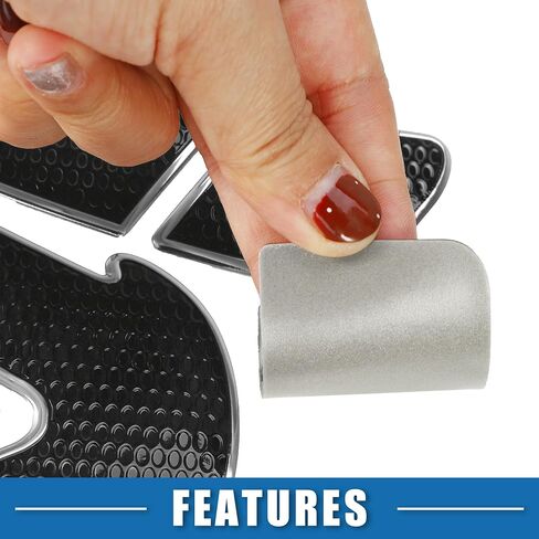 Universal 3D Motorcycle Gas Tank Decal 7.68''x5.63'' Gas Tank Protector Sticker Fuel Oil Gas Tank Pad Protector Sticker PVC Rubber Black Silver Tone in Saudi Arabia