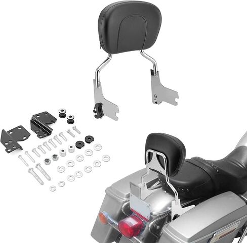 مسند ظهر للركاب قابل للفصل مع مجموعة أدوات إرساء من 4 نقاط متوافقة مع Harley Touring Electra Glide Road King Street Glide 1997-2008 in Kuwait