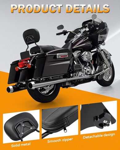 PBYMT Detachable Passenger Backrest, Quick Release Black Sissy Bar Compatible for Harley Davidson Touring Street Glide Road Glide Road King Electra Glide Ultra Limited 1997-2008 in Saudi Arabia
