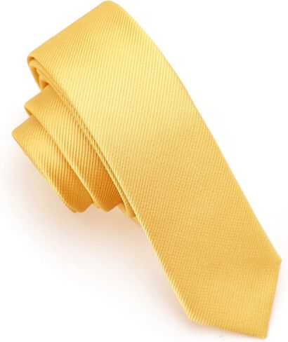DecTwig Men's Skinny Ties Solid Color Formal Neckties 1.58" (4CM) Slim Striped Thin Black Ties For Men in Saudi Arabia