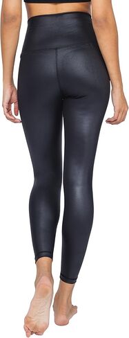 90 Degree By Reflex Womens High Waist High Shine Faux Leather Disco Ankle Leggings in Saudi Arabia