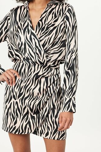 The Drop Women's Mack Silky Wrap Mini Dress in Saudi Arabia