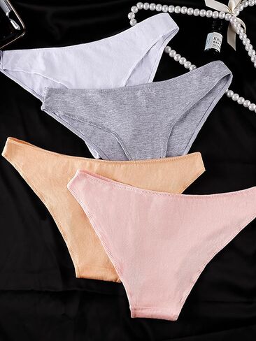 Buankoxy Cotton Bikini Underwear High Cut No Show Cheeky Panties for Women Ladies Hipster in Saudi Arabia