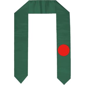 Bangladesh Flag Graduation Stole Sash for Study Aboard International Students Abroad Adult Unisex