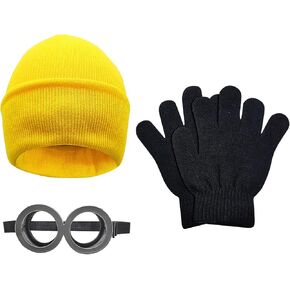 Beanie Knit Hat Knitted Winter Hat Costume Accessories Vintage Gloves for Halloween Cosplay