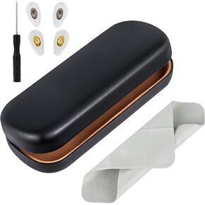 Unisex Hard Shell Eyeglasses Cases, Protective Case For Glasses，PU Leather Eyeglass Case，Eyeglasses Nose Pads